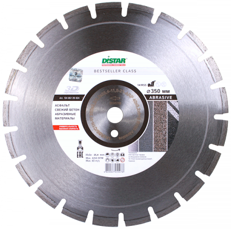 Distar 1A1RSS Bestseller Asphalt Abrasive 400x3.5x6+3xF4